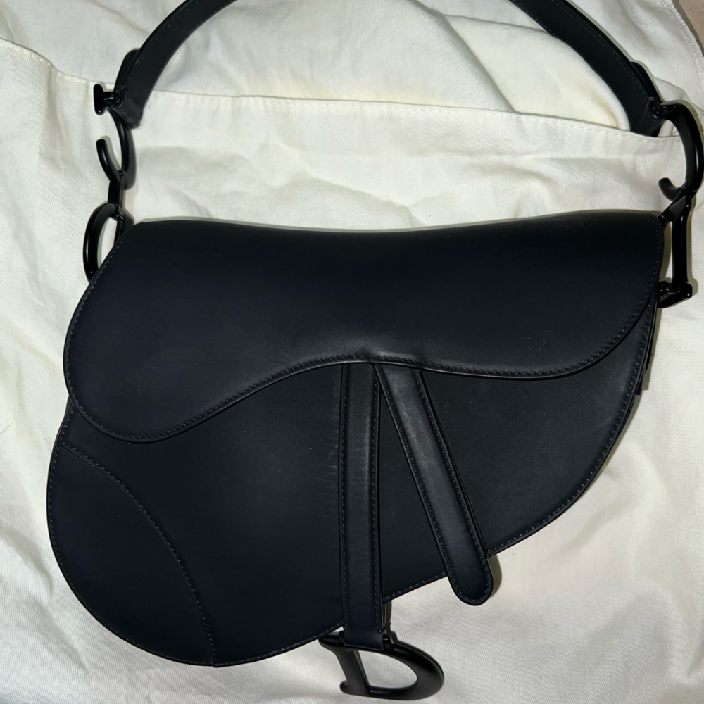 Dior saddle bag Black ultraMatte medium size